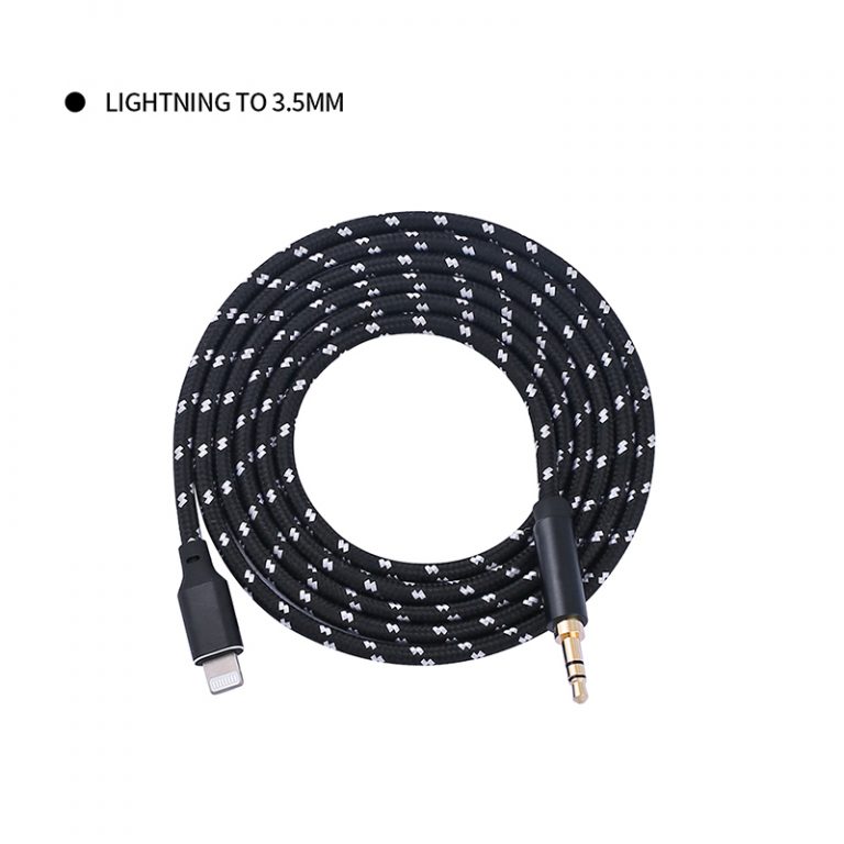 AUXO8L Metal Apple audio cable MFI Certified - Image 2