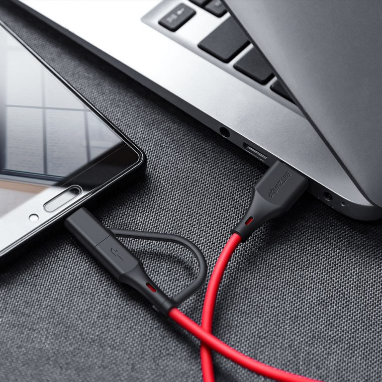BlitzWolf BW-MT3 3ft Micro USB2.0 PVC 3A Charging Cable with Type C Port - Image 4