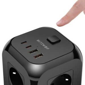 BLITZWOLF BW-PC3 - CHARGER AND POWER STRIP TOWER 8 AC OUTPUTS, 20W CHARGE - Image 3