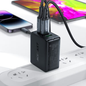 Acefast Fast Charge Wall Charger A43 PD65W GaN (2xUSB-C + USB-A) US 12 Month Warranty - Image 2