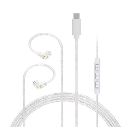 JCALLY PJ3 5N OFC Silver-plated Earphone Cable Built-in DAC Chip with Mic Type C Straight Plug Line
