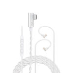 JCALLY TC40 Type C 8 Core Twist Silver plated Earphone Cable QDC Conexant CX31993 DAC Chip with Mic