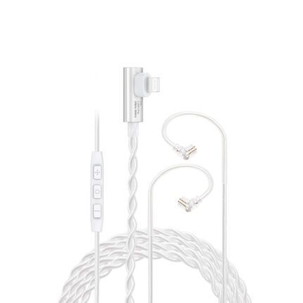 JCALLY LTX Apple 8 Core Twist OFC Silver plated Earphone Cable C100 Chip QDC Connector with Mic