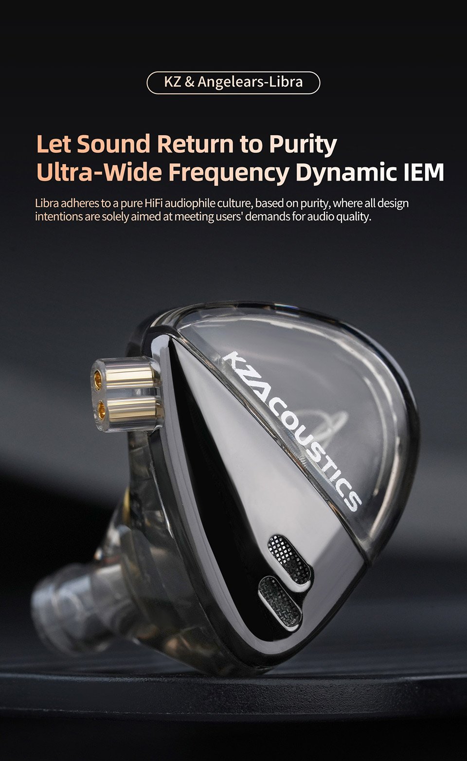 Gadgetoo Kz Angelears Libra Ultra-Wide Frequency Dynamic Iem