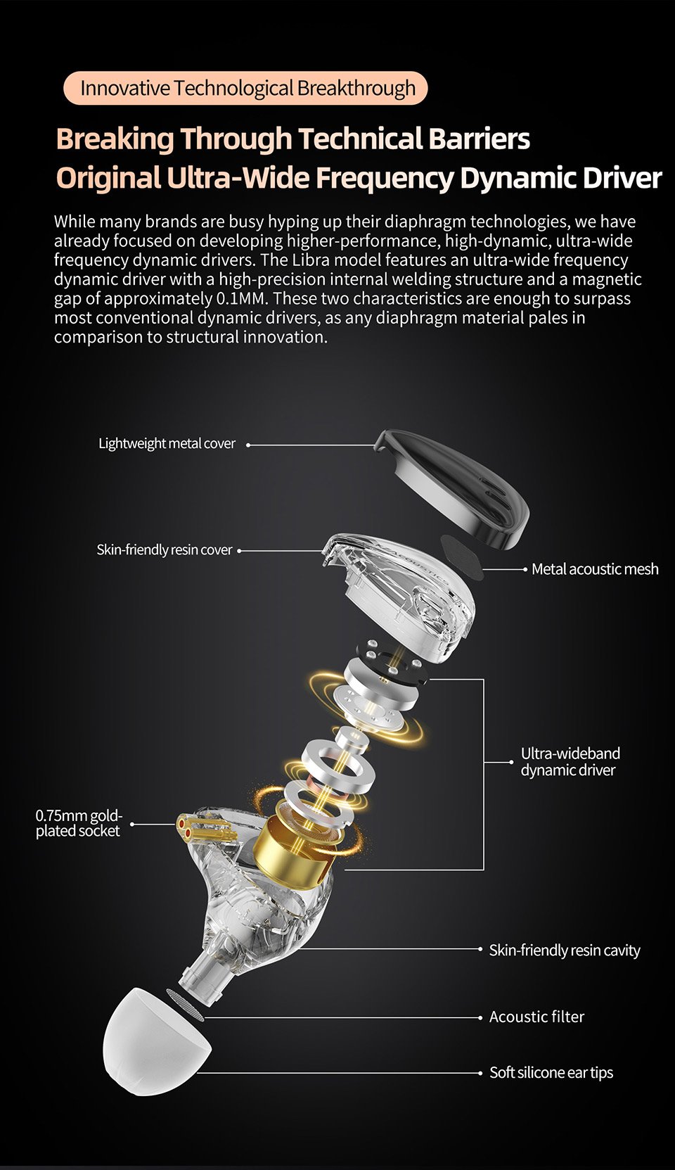 Gadgetoo Kz Angelears Libra Ultra-Wide Frequency Dynamic Iem