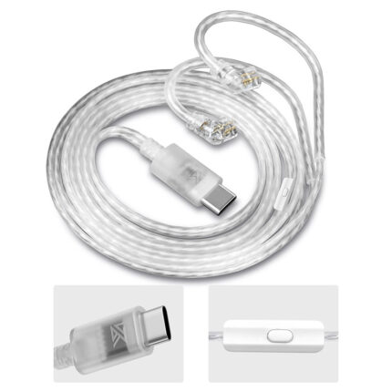 KZ Type C OFC Silver Plated Earphone Cable with Mic