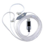 KZ M2 Dual Mic Type C EQ Tuning Switch Silver Plated Upgrade Cable