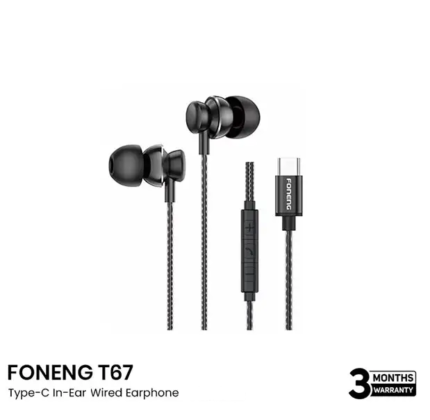 FONENG T67 In-Ear Metal Wired 3.5mm Earphone with Mic